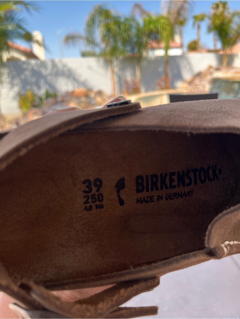 Birkenstock Taupe Suede Backstrap Clogs - Picture 2 of 6